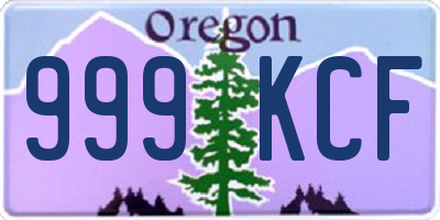 OR license plate 999KCF