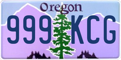 OR license plate 999KCG