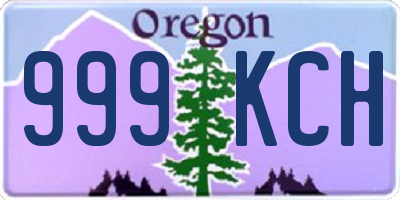 OR license plate 999KCH