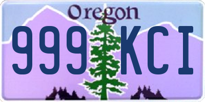 OR license plate 999KCI