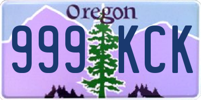 OR license plate 999KCK