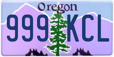 OR license plate 999KCL