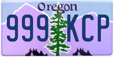 OR license plate 999KCP