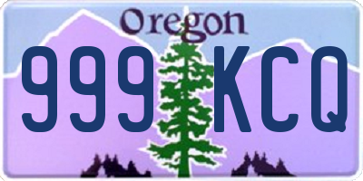 OR license plate 999KCQ