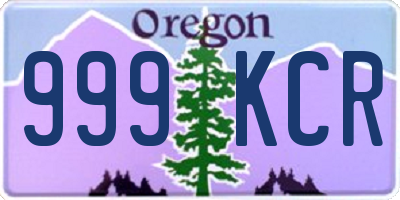 OR license plate 999KCR