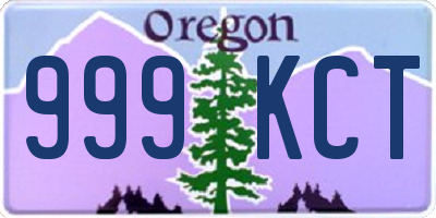 OR license plate 999KCT