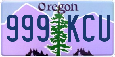 OR license plate 999KCU