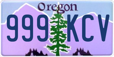 OR license plate 999KCV