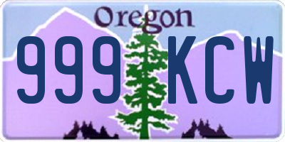 OR license plate 999KCW