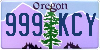 OR license plate 999KCY