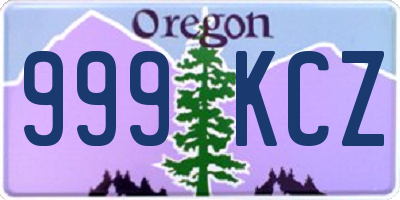 OR license plate 999KCZ