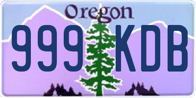 OR license plate 999KDB