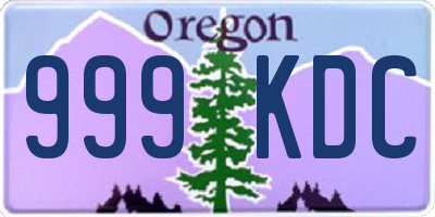 OR license plate 999KDC