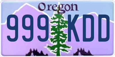 OR license plate 999KDD