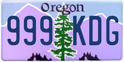 OR license plate 999KDG