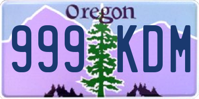 OR license plate 999KDM