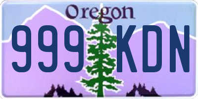 OR license plate 999KDN