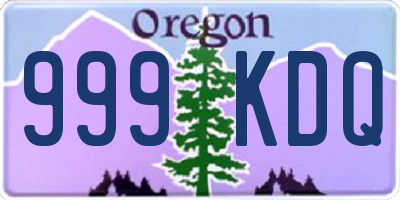 OR license plate 999KDQ