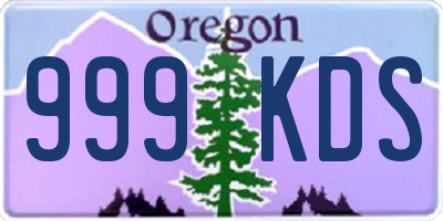 OR license plate 999KDS