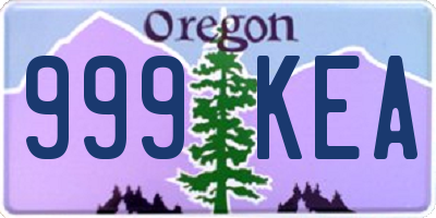 OR license plate 999KEA