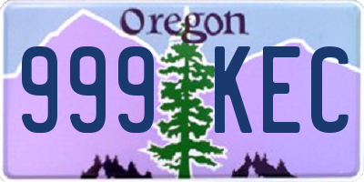 OR license plate 999KEC