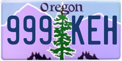 OR license plate 999KEH