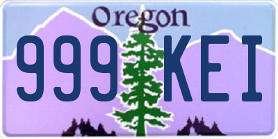 OR license plate 999KEI