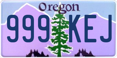 OR license plate 999KEJ