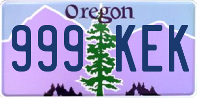 OR license plate 999KEK