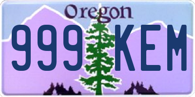 OR license plate 999KEM