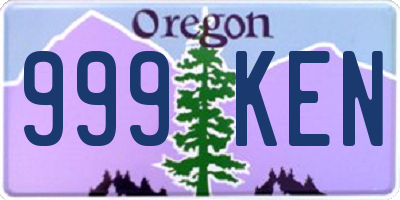 OR license plate 999KEN