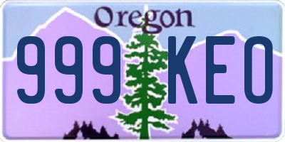 OR license plate 999KEO