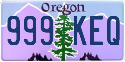 OR license plate 999KEQ