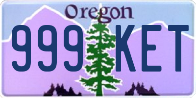 OR license plate 999KET