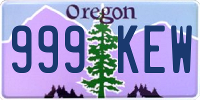 OR license plate 999KEW