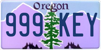 OR license plate 999KEY