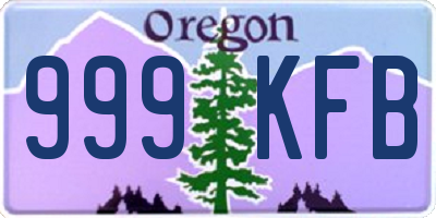 OR license plate 999KFB