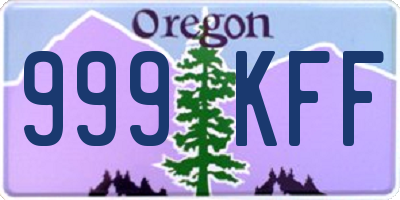 OR license plate 999KFF