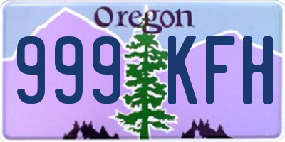 OR license plate 999KFH