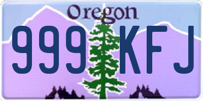 OR license plate 999KFJ