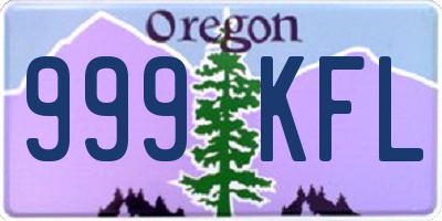 OR license plate 999KFL