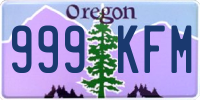 OR license plate 999KFM