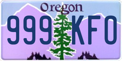 OR license plate 999KFO