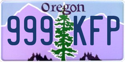 OR license plate 999KFP