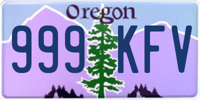 OR license plate 999KFV