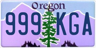 OR license plate 999KGA