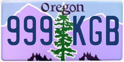 OR license plate 999KGB