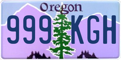 OR license plate 999KGH