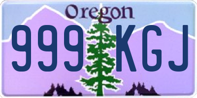 OR license plate 999KGJ