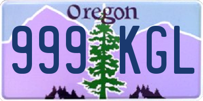 OR license plate 999KGL